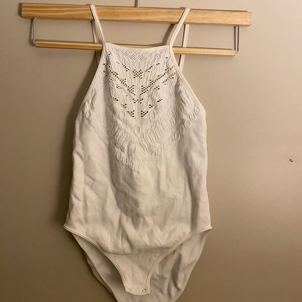 Free People White Bodysuit
